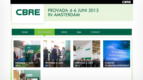 Projecten, thema's & klanten in no-time in CBRE-huisstijl