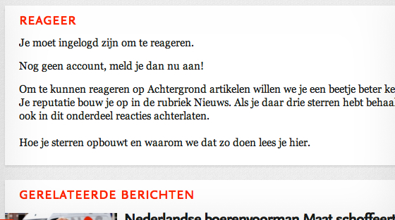 User rating bepaalt mate van privileges