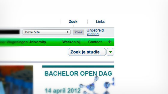 Ingangen naar alle uitingen onder de Wageningen UR-paraplu