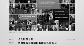 Een gewaagd redesign van IMDB - zwartwit